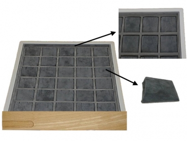 30 Paar Ohrringe auf Kartuschen, Höhe Front/Lade 30/23 mm